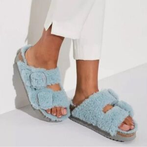 New Birkenstock Papillio Arizona Teddy Shearling Sandals Size: 10 US / 41 EU